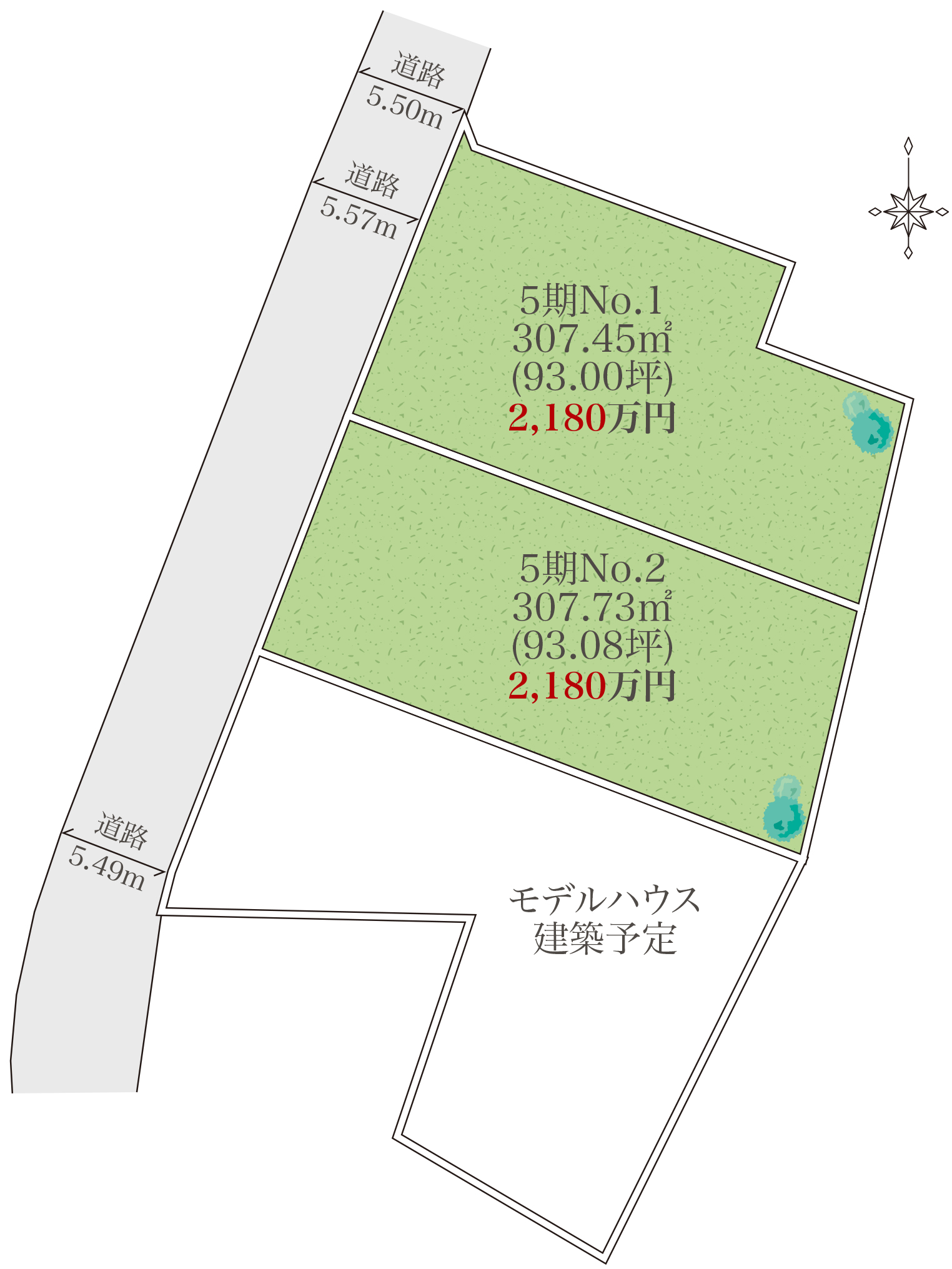 【小田原市小台全5区画開発分譲地】～敷地ゆとりの300㎡以上（90坪以上）の緑住タイプ分譲地～